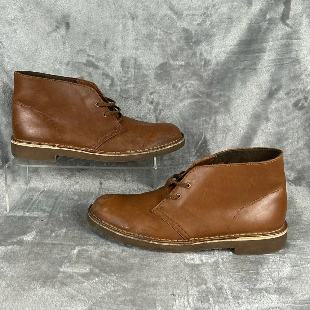 Clarks Collection Bushacre Desert Boots Mens Size 8.5 Brown Leather Lace Up‎